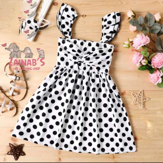 Girl Polka Dot White Dress