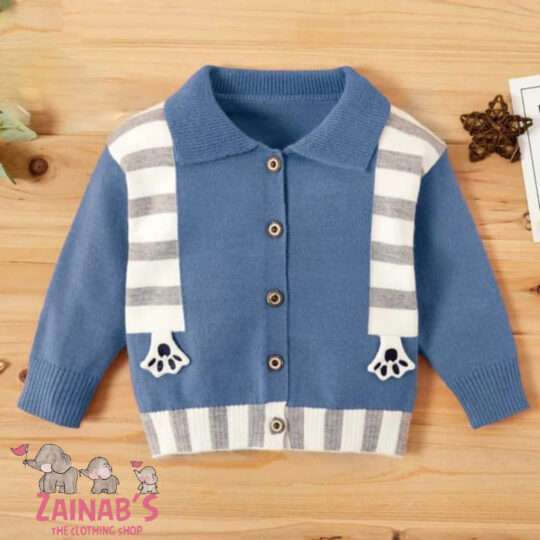 Baby Unisex Casual Panda Striped Sweaters