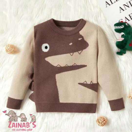 Brown Dino Sweater