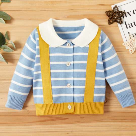 Baby Unisex Casual Striped Sweaters