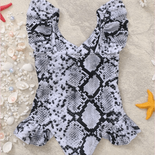 Baby Girl Snake Print Swimsuit