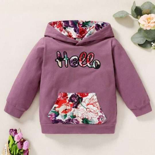 Baby Girl & Boy Cotton Long Sleeve Hoodie