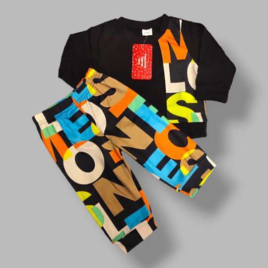 2 Piece Baby Letter Graphic Full Sleeve with Pent