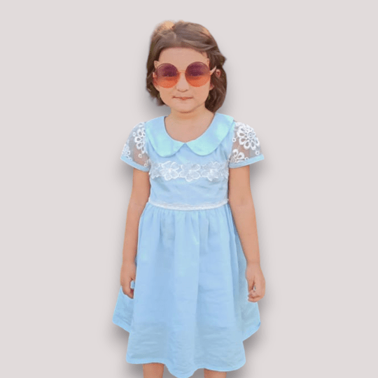 1 Piece Sky Blue Frock