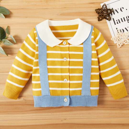 Baby Unisex Casual Striped Sweaters