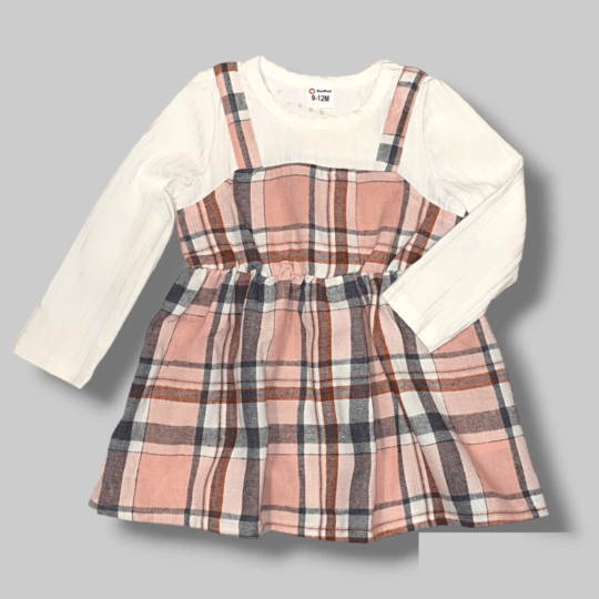 Girls Striped Wool Fall Full Sleeve Dress