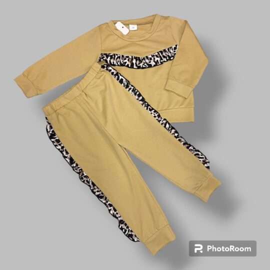 2 Piece Leopard Tracksuits Long Sleeve Pants Baby Girl & Boy Outfits
