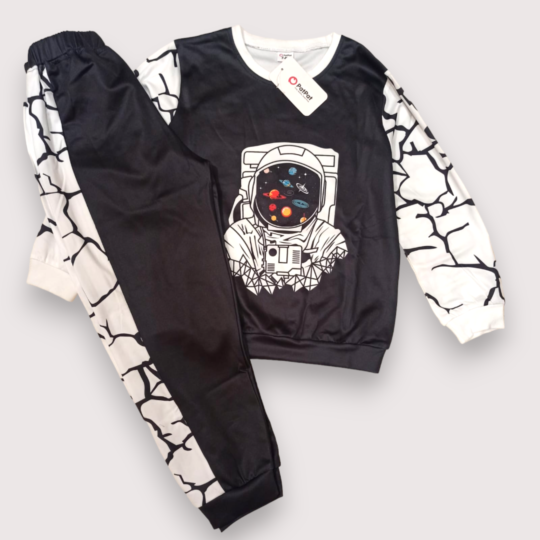 2-Piece Astronaut-Themed Sweatshirt and Pants Set