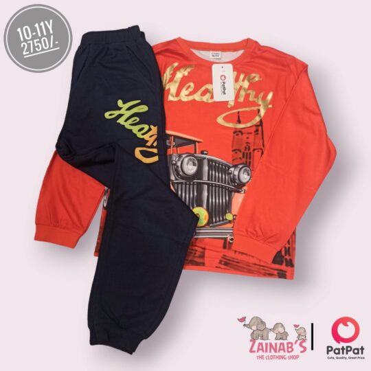 2-Piece Vintage Car Graphic Sweatshirt and Joggers Set