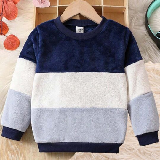 Fuzzy Flannel Fleece Pullover Sweatshirt