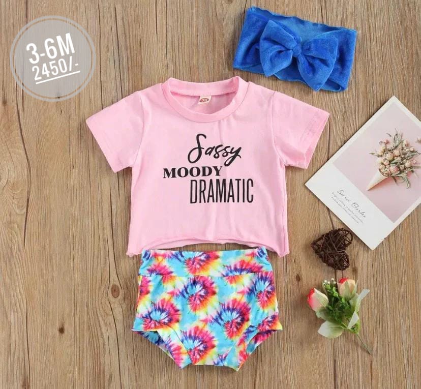 3-Piece Sassy Moody Dramatic Baby Outfit