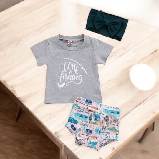3-Piece "Gone Fishing" Baby Outfit