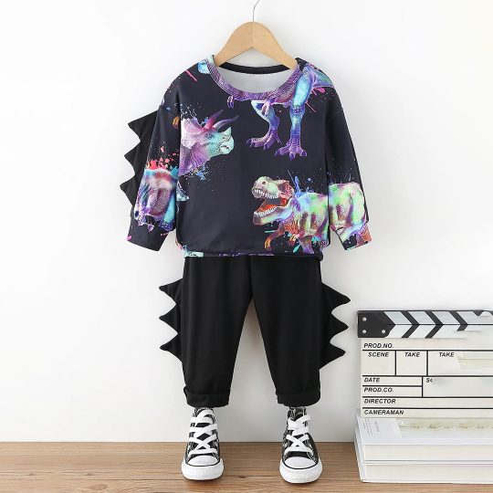 2 Piece Dinosaur-Themed Kids' Outfit