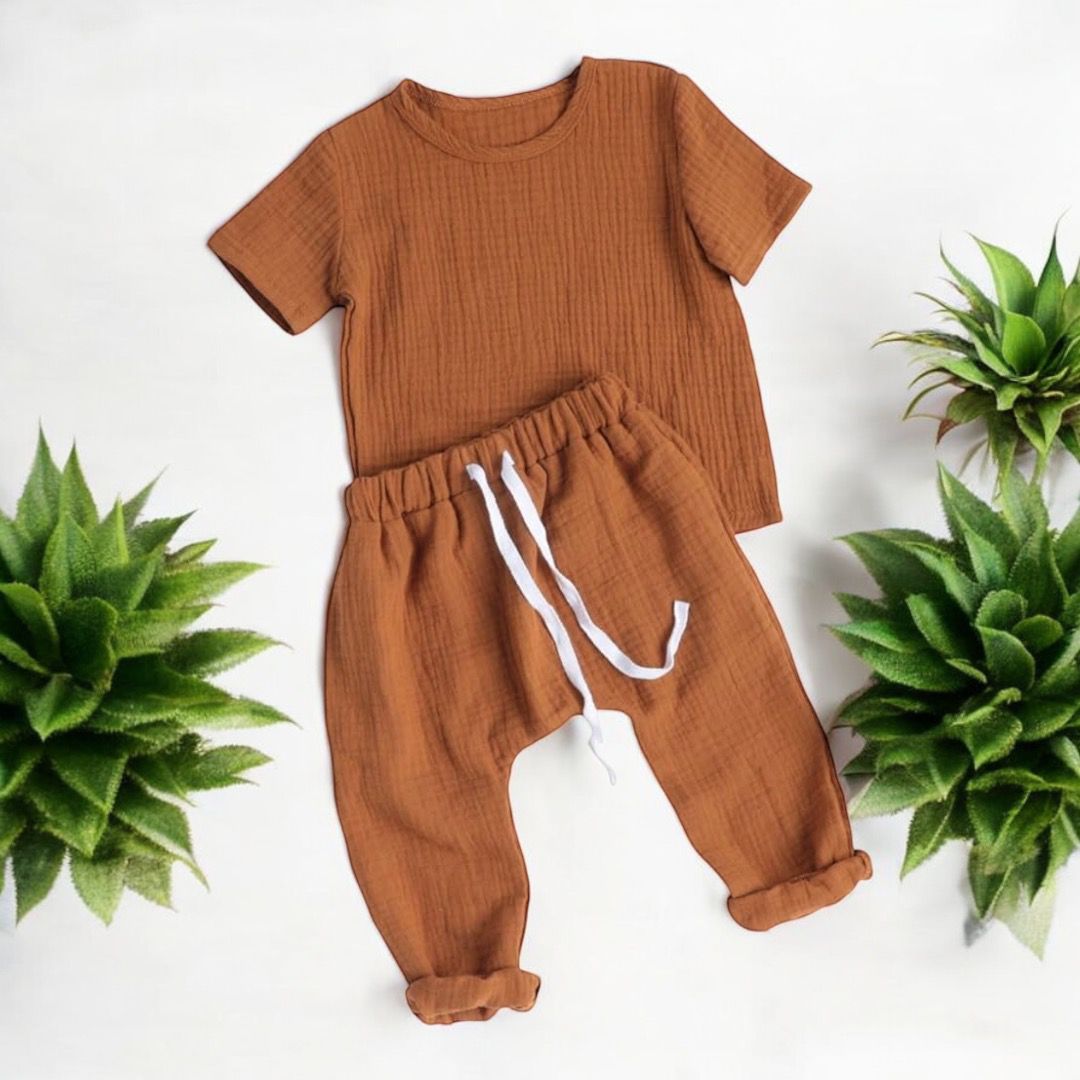 2-Piece Cozy Cotton Toddler Outfit Set