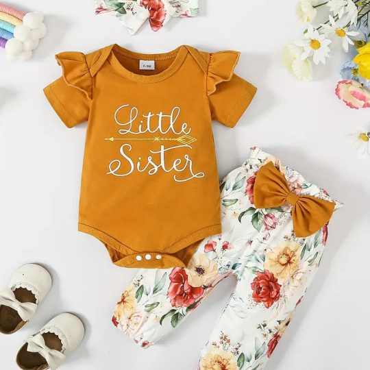 2-Piece Little Sister Floral Outfit Set