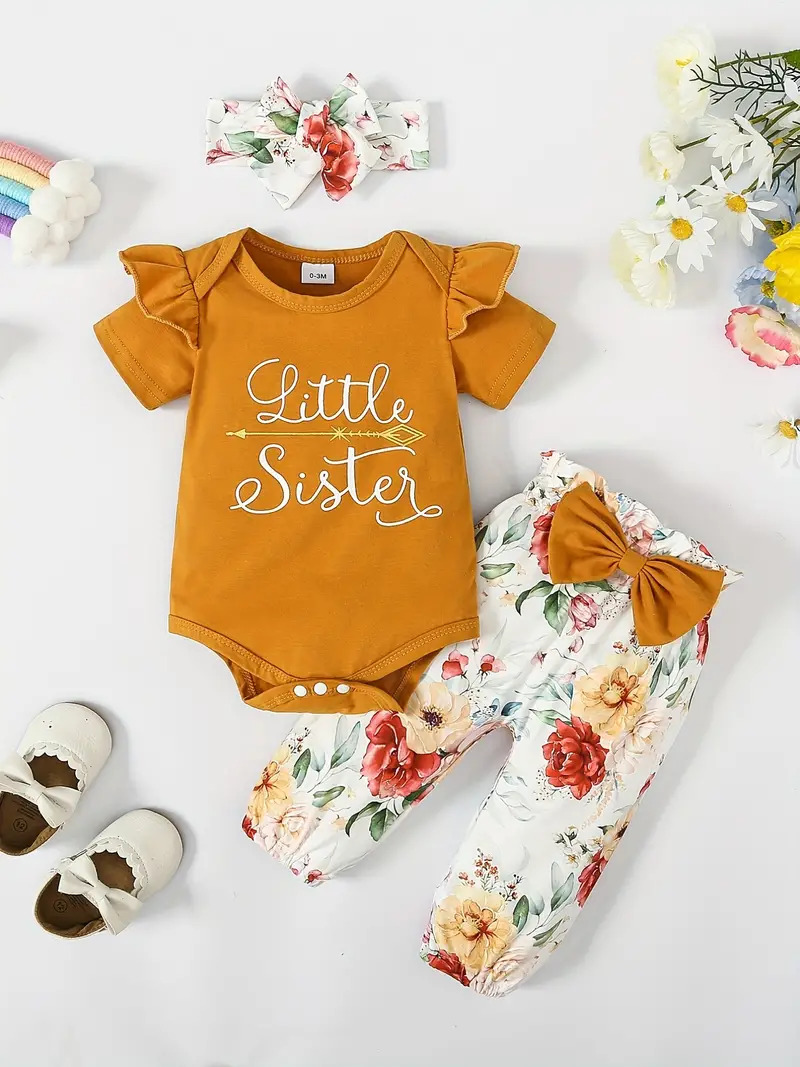 2-Piece Little Sister Floral Outfit Set