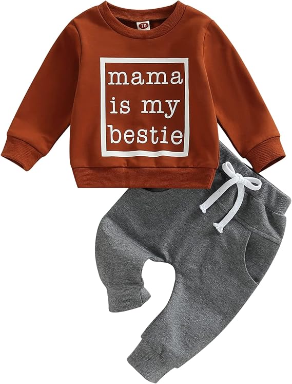 2-Piece "Mama is My Bestie" Toddler Outfit