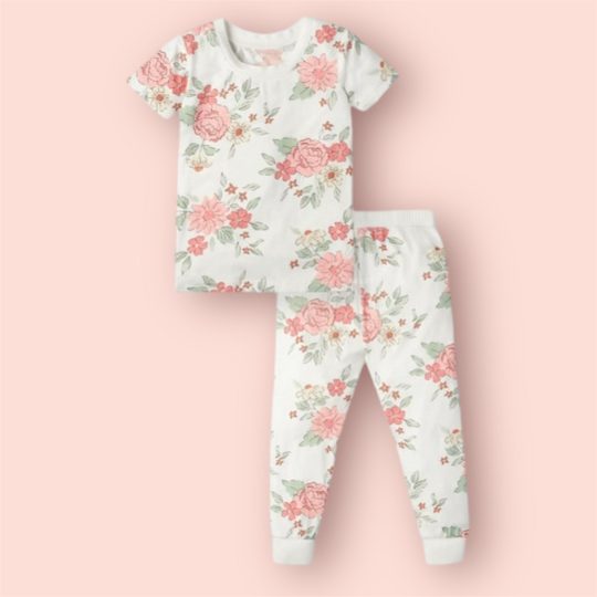 2-Piece Floral Print Pajama Set