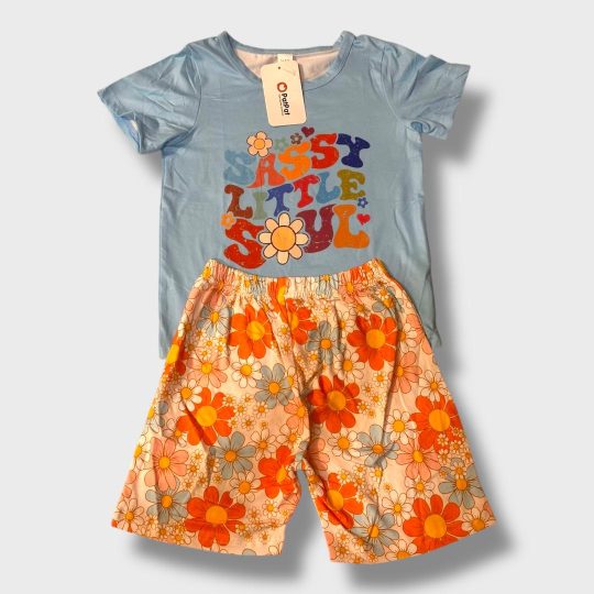 2-Piece Sassy Little Soul Floral Outfit