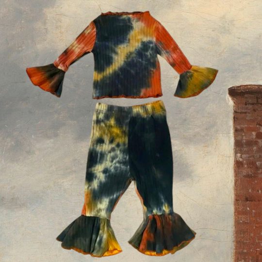 2-Piece Tie-Dye Flared Sleeve and Pant Set