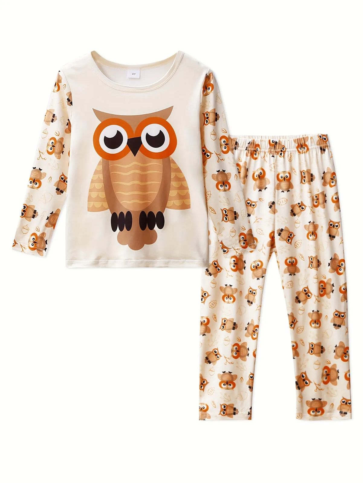 2-Piece Kids' Owl Pajama Set