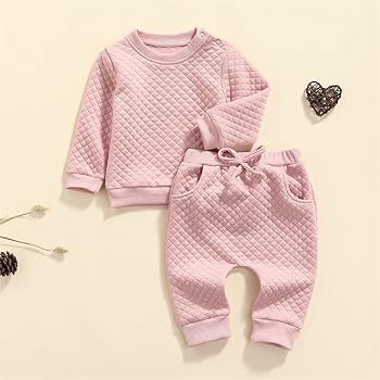 2-Piece Quilted Pink Baby Outfit