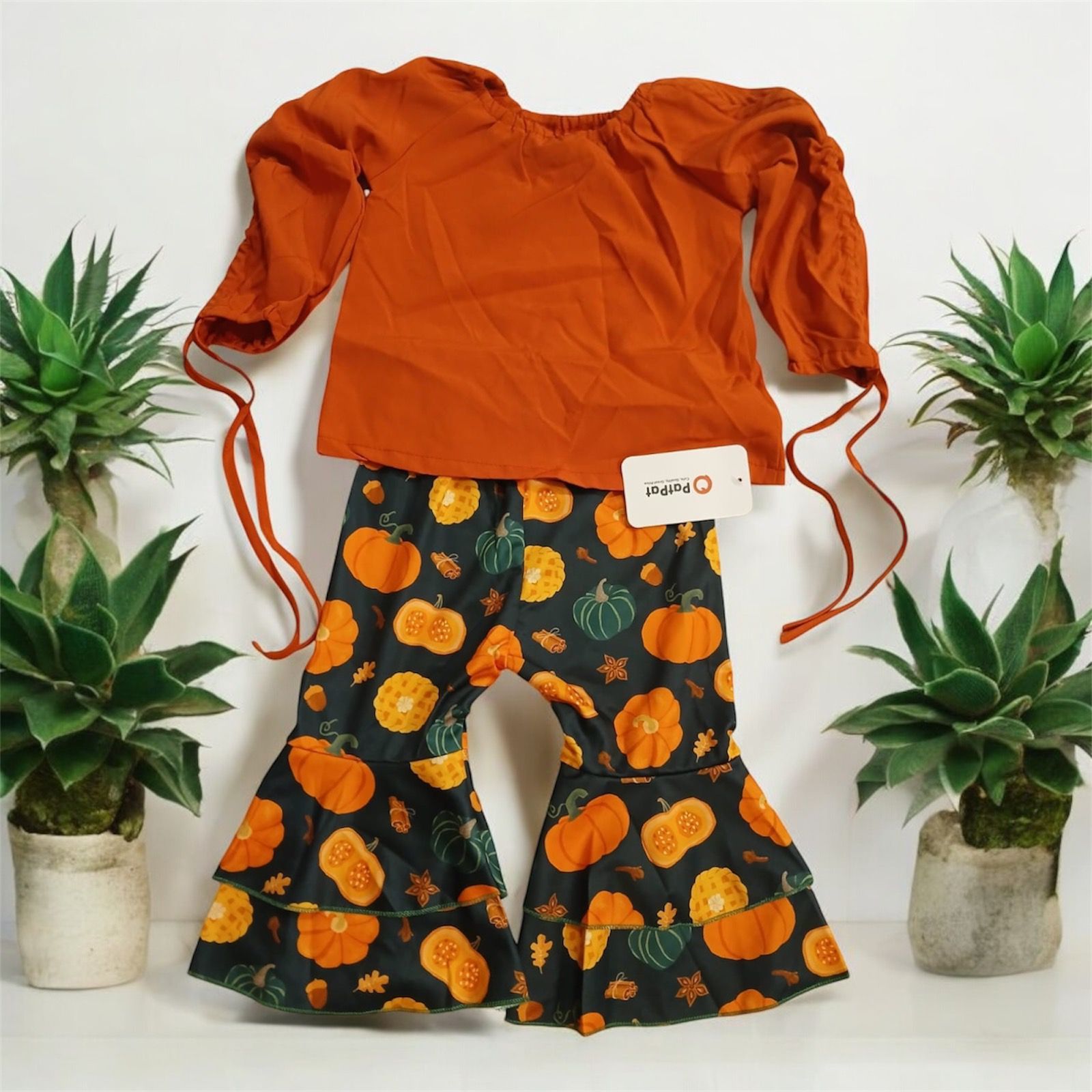 2-Piece Autumn Harvest Pumpkin Outfit