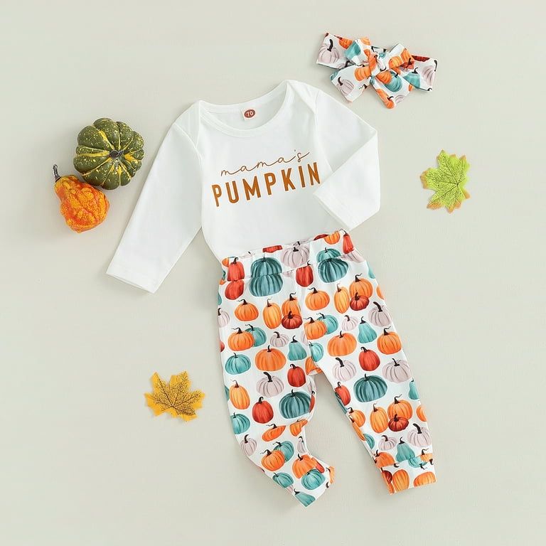 3-Piece Mama’s Pumpkin Fall Baby Outfit Set