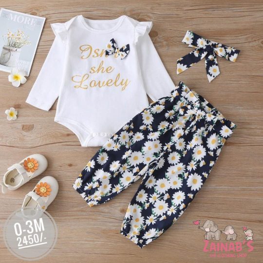 2-Piece "Isn't She Lovely" Daisy Outfit Set
