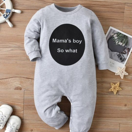 "Mama's Boy So What" Baby Romper