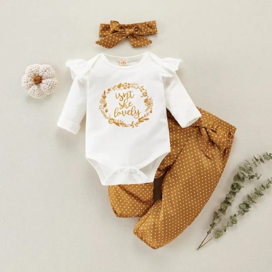 3-Piece "Isn't She Lovely" Baby Outfit Set