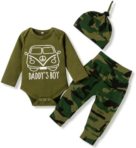 3- Piece Daddy's Boy Camo Outfit Set