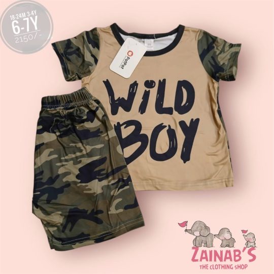 2- Piece Wild Boy Camo Outfit