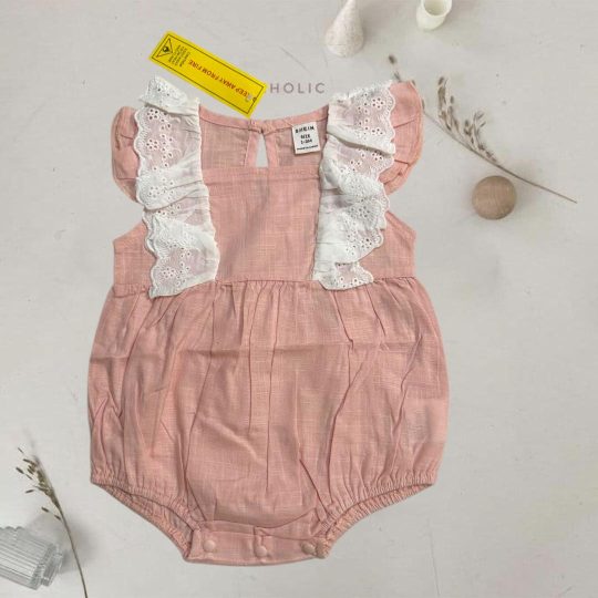 Pink Ruffled Baby Romper