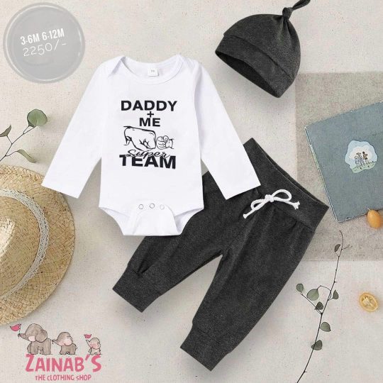 2-Piece Daddy + Me Super Team Baby Outfit