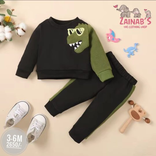 2-Piece Dinosaur Themed Baby Outfit
