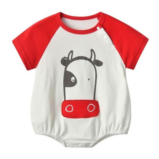 Baby Cow Print Romper