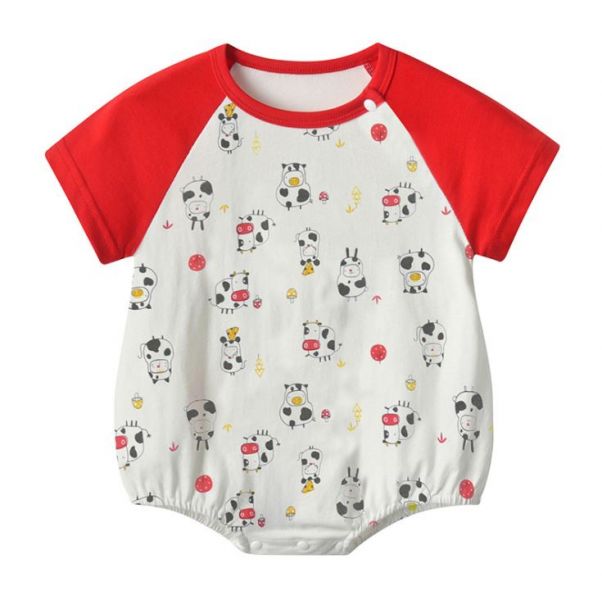 Adorable Cow Print Baby Romper