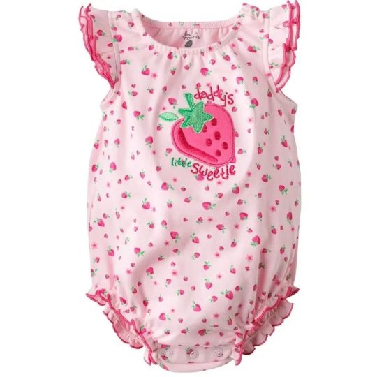 Daddy's Little Sweetie Strawberry Romper