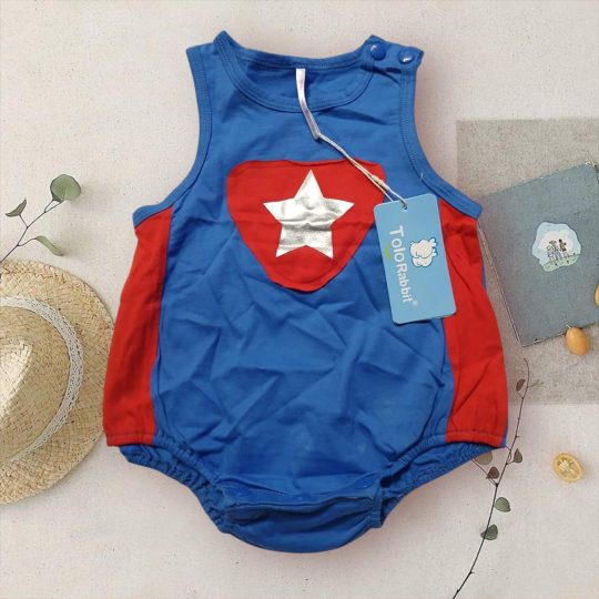 Superhero Star Baby Romper