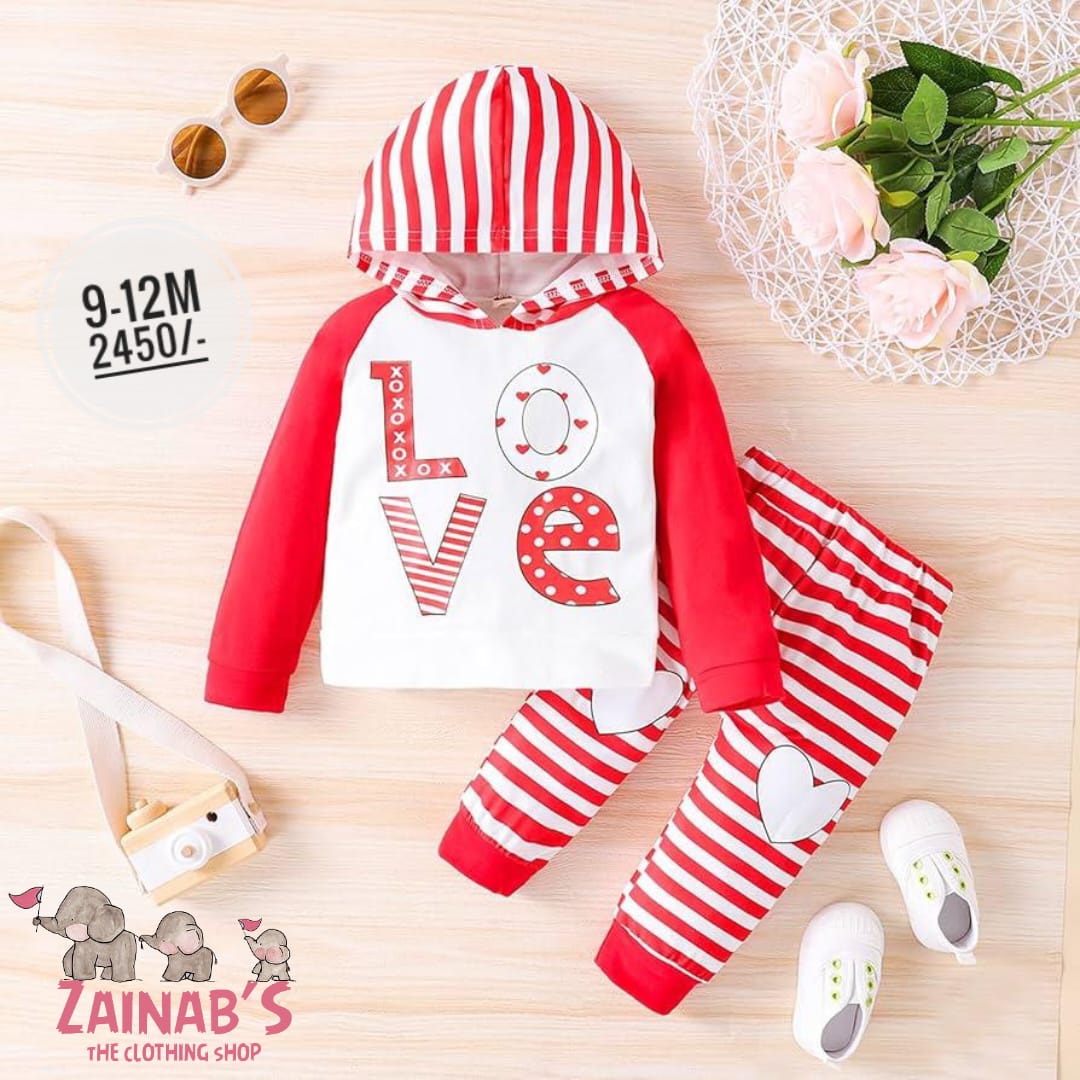 2-Piece Love-Themed Baby Outfit Set