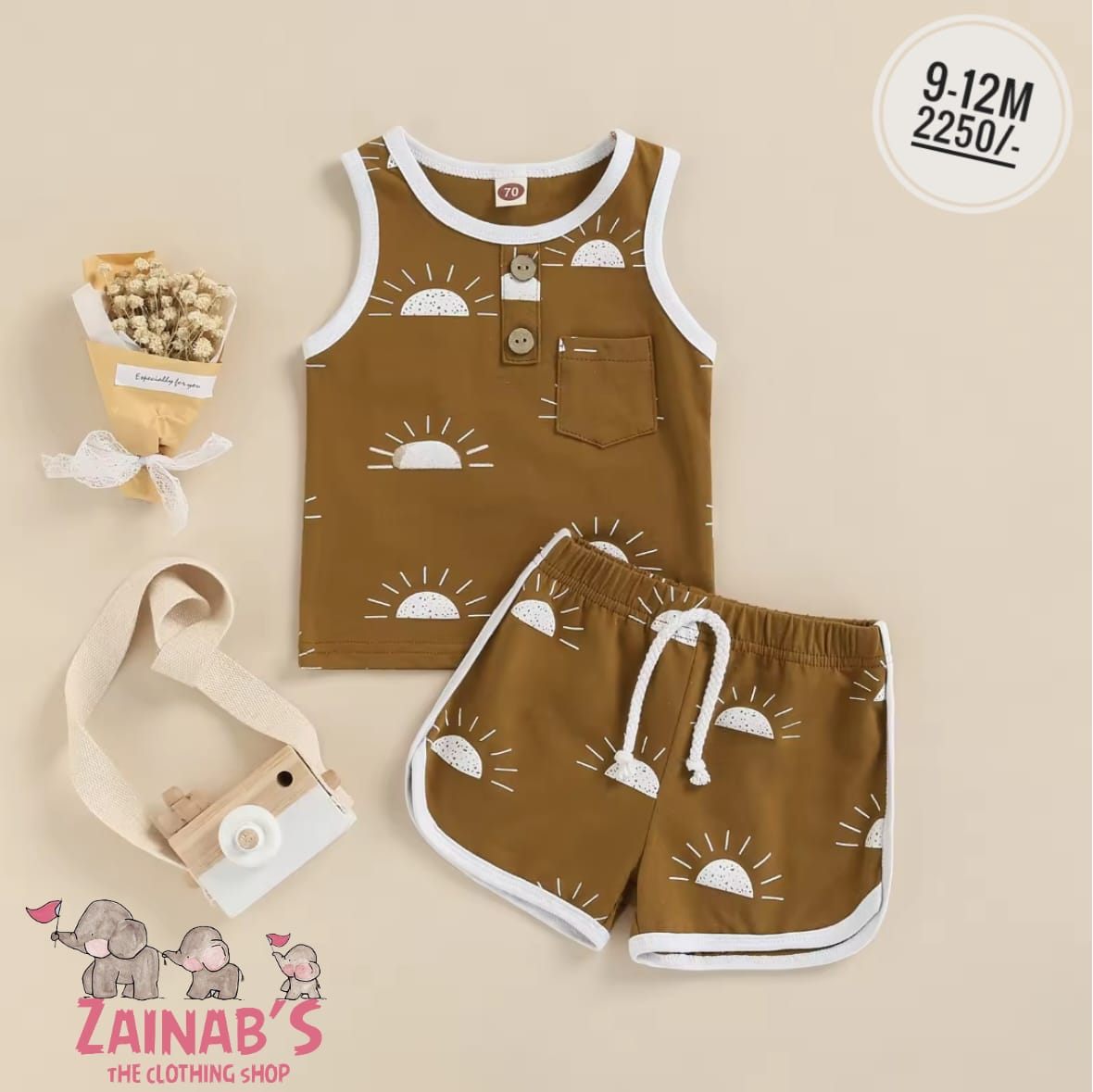 2-Piece Sunshine Sleeveless Set for Toddlers