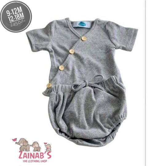 2-Piece Baby Kimono Romper Set