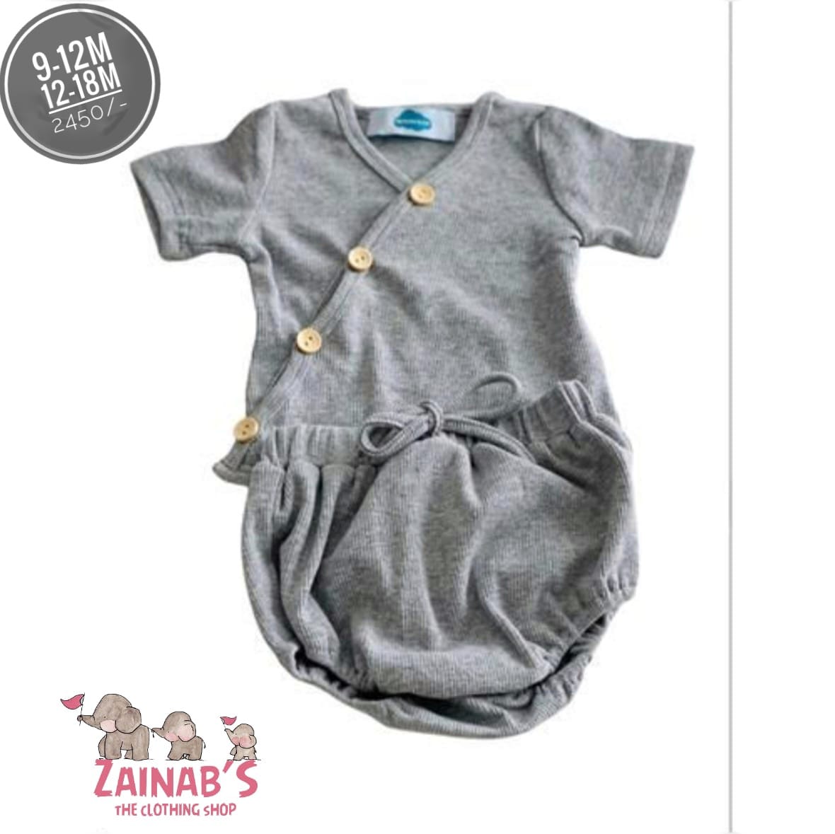2-Piece Baby Kimono Romper Set
