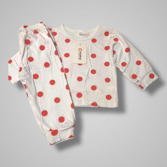 2-Piece Red Polka Dot Pajama Set