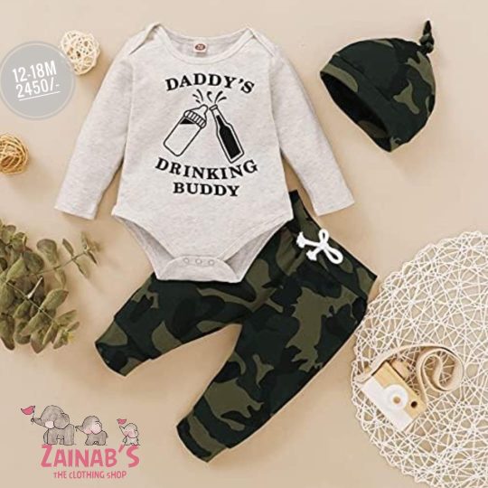 2-Piece Daddy's Drinking Buddy Baby Outfit