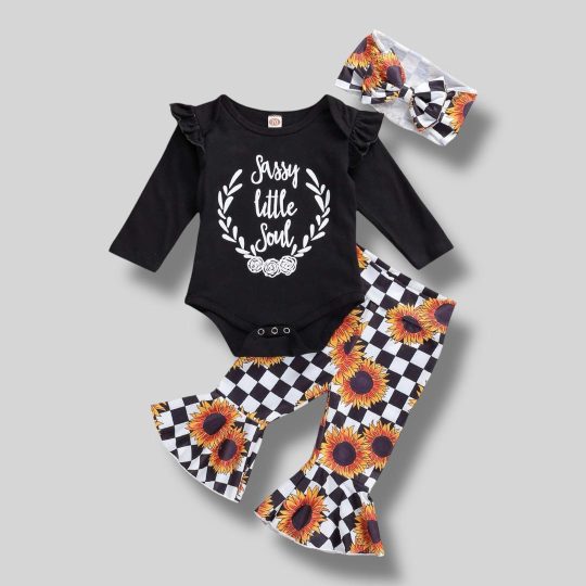 3-Piece Sassy Little Soul Baby Outfit Set"