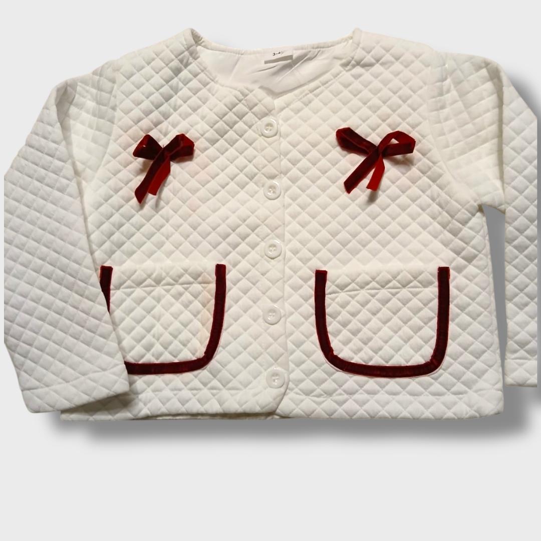 Quilted Bow Detail Jacket