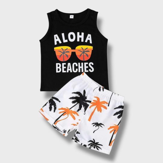 2 Piece Aloha Beaches Summer Set