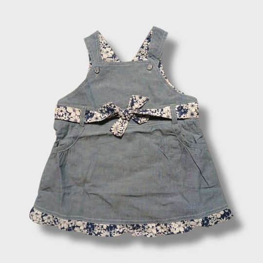 Floral Accent Denim Dress